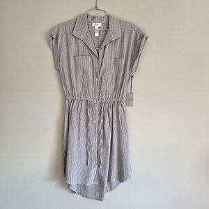 Japna Striped Shirt Dress Cotton Size Medium